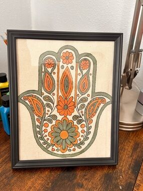 HANDPAINTED - Floral Hamsa Hand